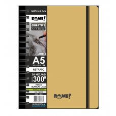 CUADERNO ROME 74019 A5 RETRATO X30HJS 300GRS LISO