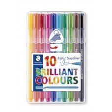 MARCADORES STAEDTLER 334 TRIPLUS FINELINER 0.3 X 10 COLORES